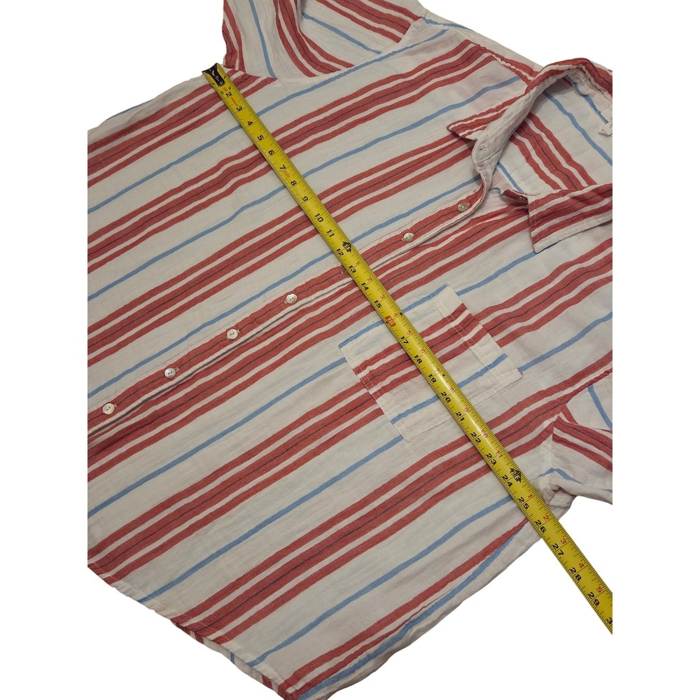 Maurices Striped Button Down Shirt Red Blue Cream Long Sleeve Casual‎ Womens XXL - Picture 4 of 6